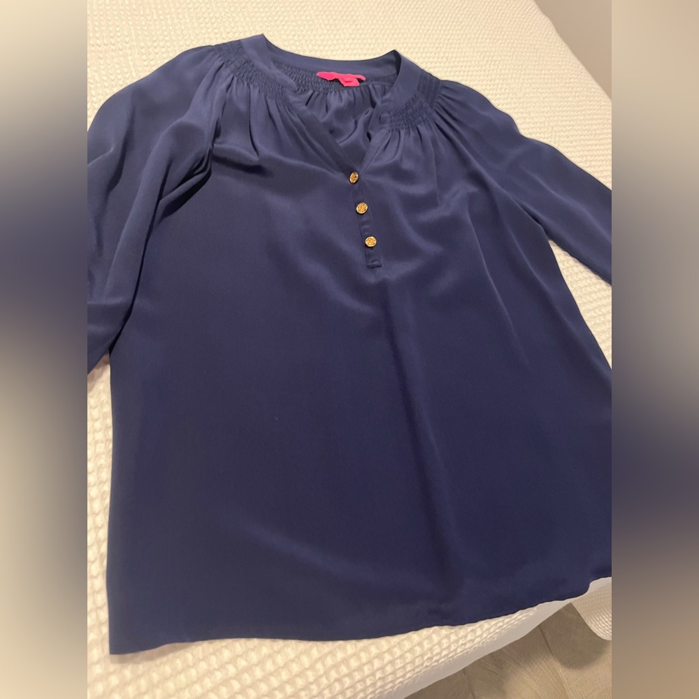Lilly Pulitzer Elsa Silk Blouse XS